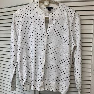 Tommy Hilfiger white with navy polka dots sweater